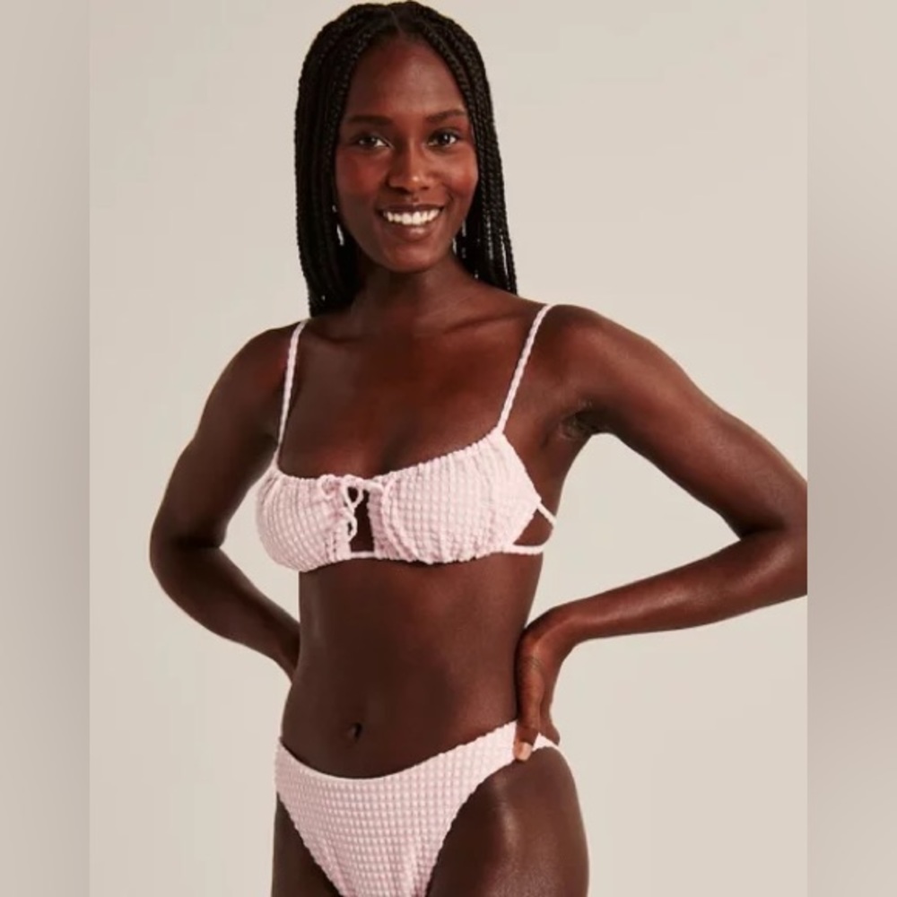 Pink gingham Abercrombie bikini